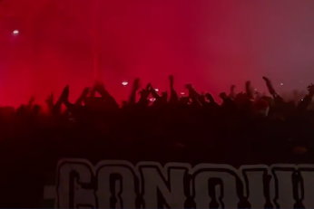 Corteo door de fans van Feyenoord