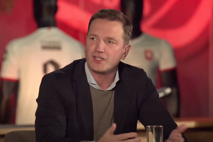 Arnold Bruggink bij de nieuwjaarsreceptie van FC Twente