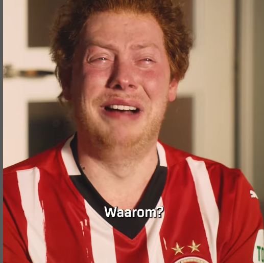 Huilende PSV-fan in reclame van ESPN