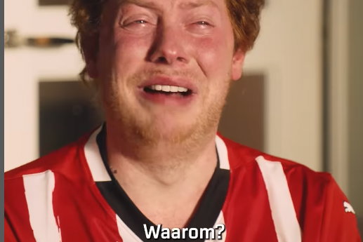Huilende PSV-fan in reclame van ESPN