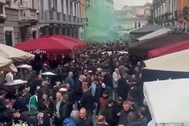 Feyenoord op de wedstrijddag tegen Inter Milan in Italië