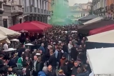 Feyenoord op de wedstrijddag tegen Inter Milan in Italië