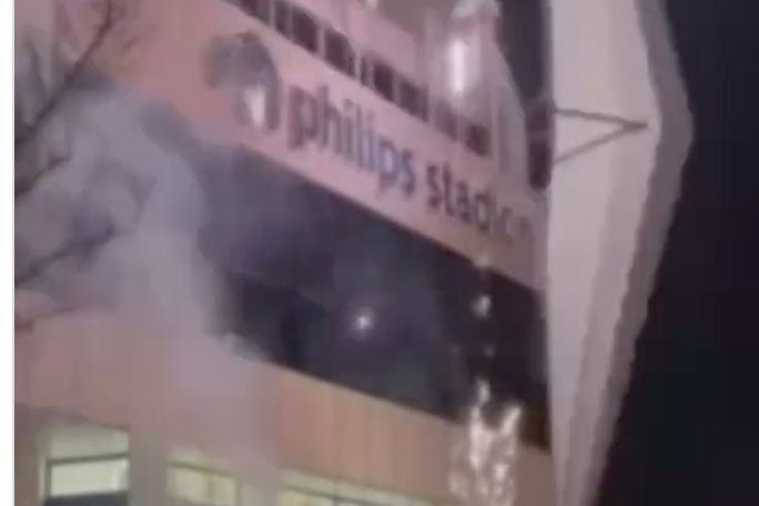 Vuurwerk bij het Philips Stadion
