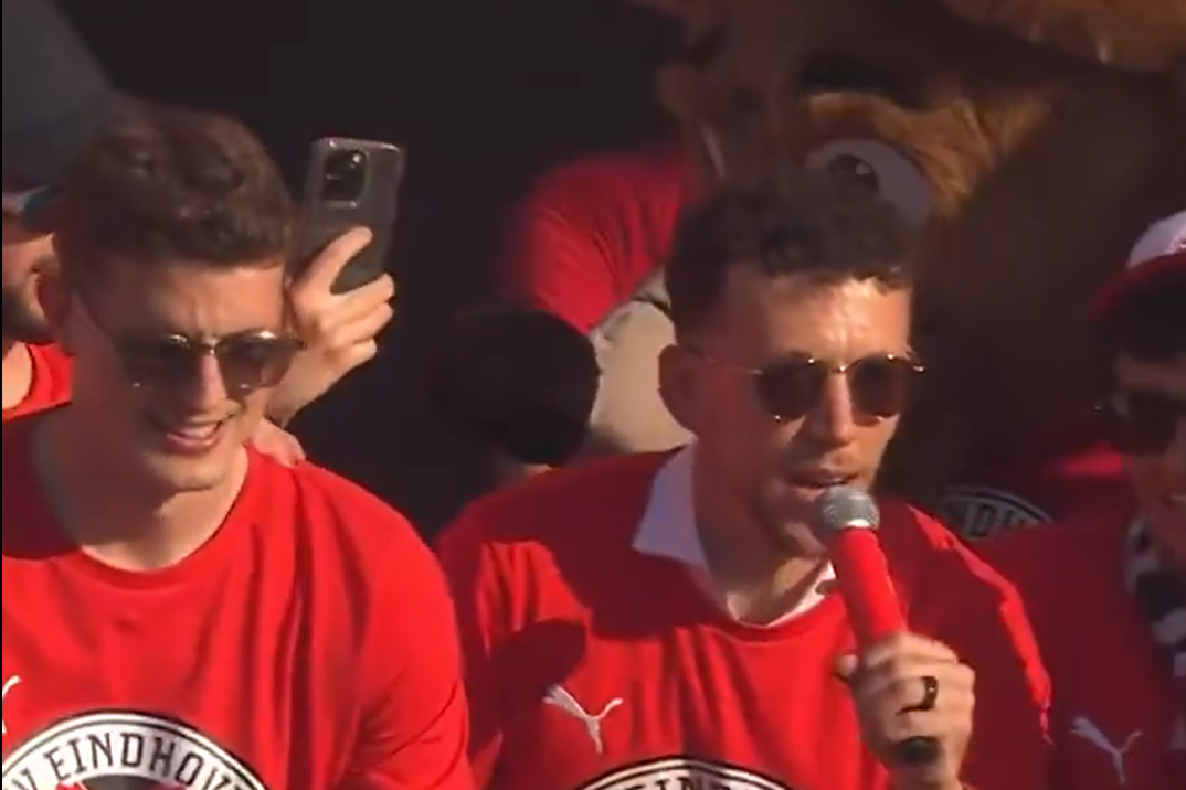 Guus Til en Ivan Perisic tijdens de huldiging