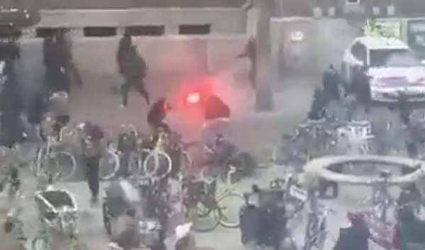 Supporters van FC Utrecht en Olympique Lyon raken slaags