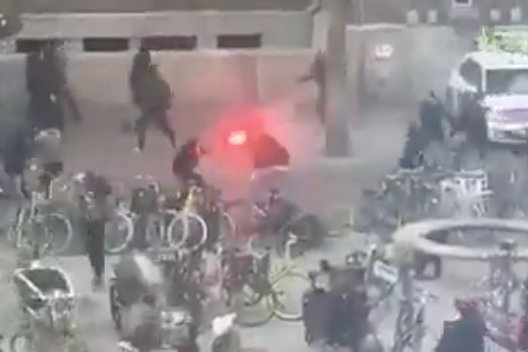 Supporters van FC Utrecht en Olympique Lyon raken slaags