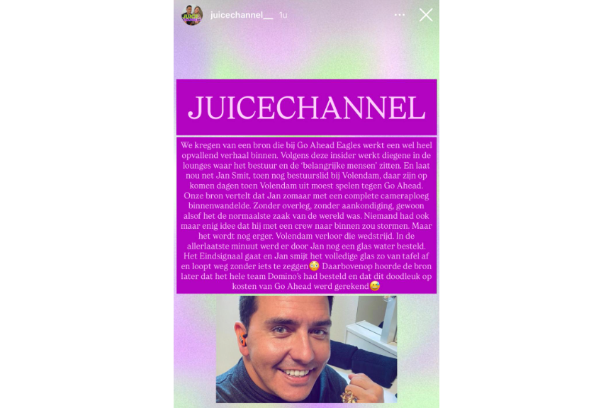 De post van Juicechannel over Jan Smit