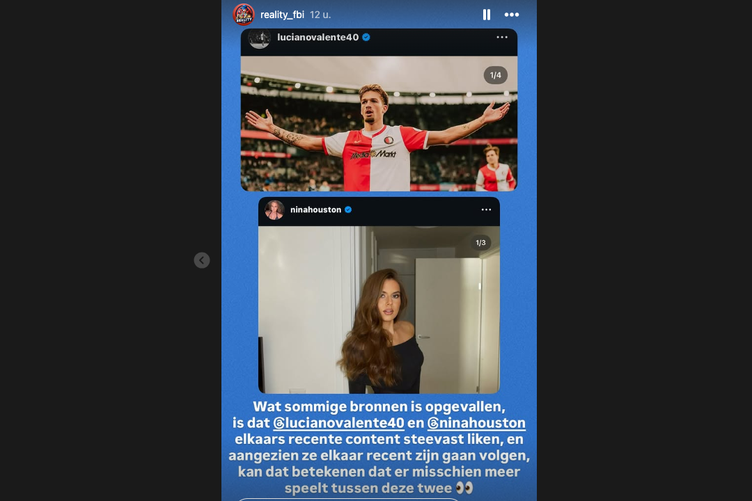 De post van RealityFBI over Luciano Valente