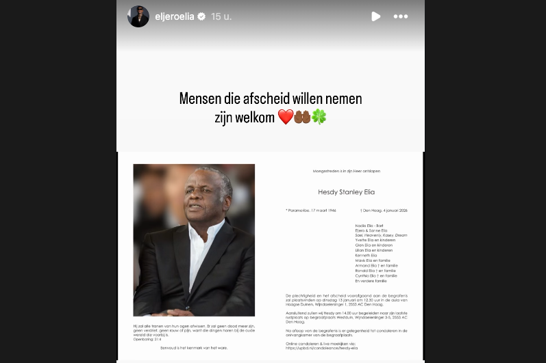 De post van Eljero Elia