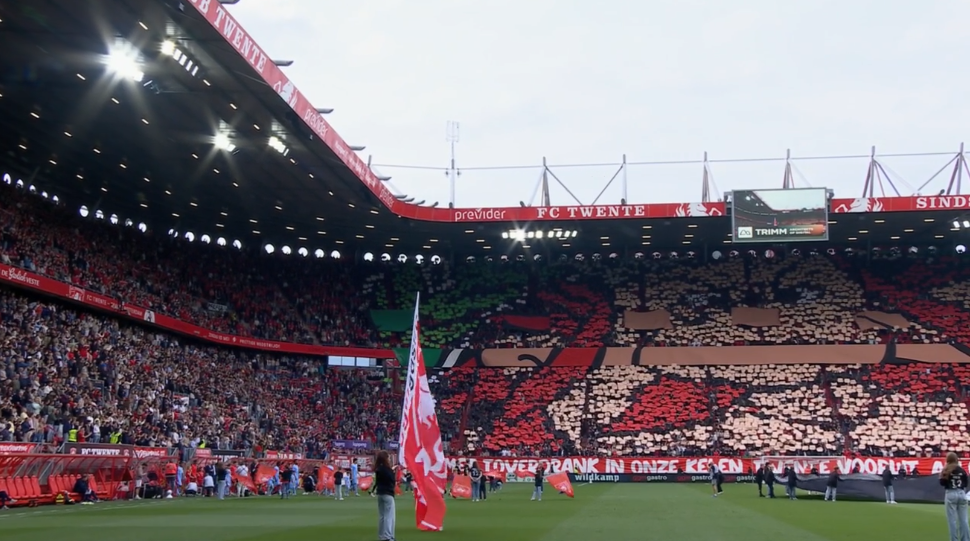 De sfeeractie van Vak-P voor de wedstrijd tegen Sparta