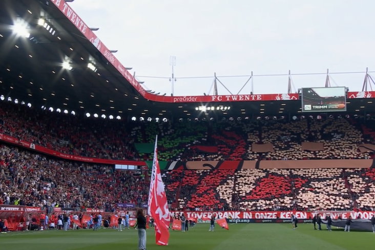 De sfeeractie van Vak-P voor de wedstrijd tegen Sparta