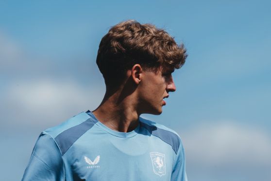 Ruud Nijstad op de training van FC Twente