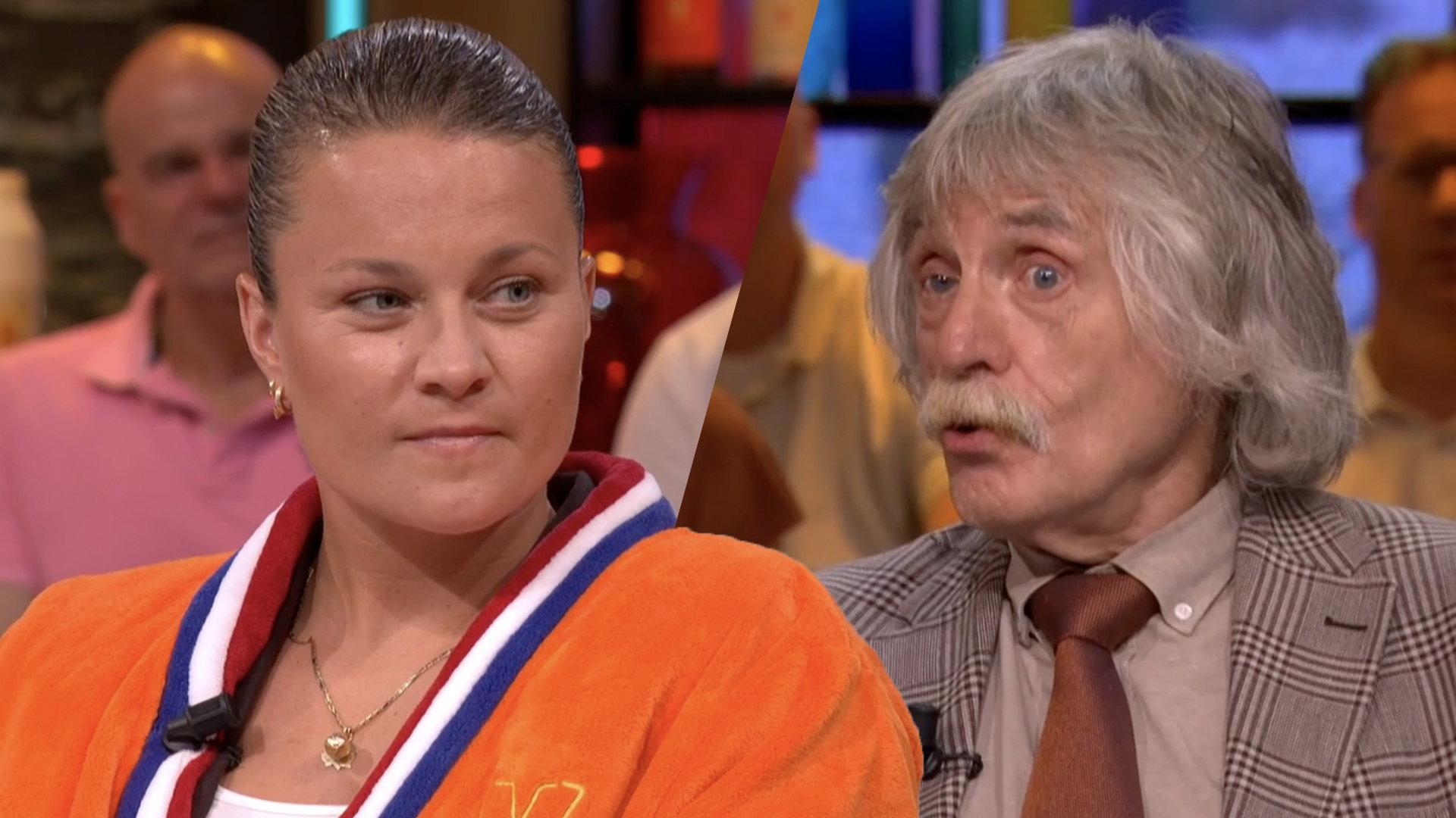 Sherida Spitse en Johan Derksen