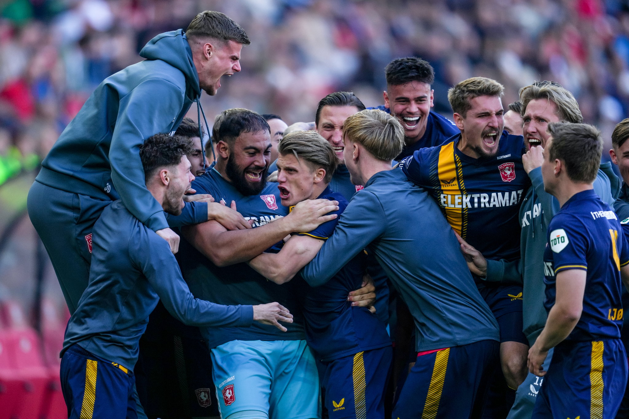 Ontlading na de goal van Sem Steijn