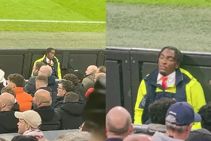 Steward ligt te slapen bij Ajax Real Madrid