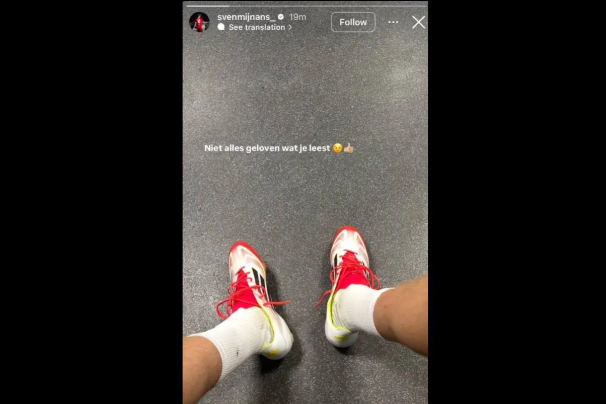 Sven Mijnans reageert op instagram