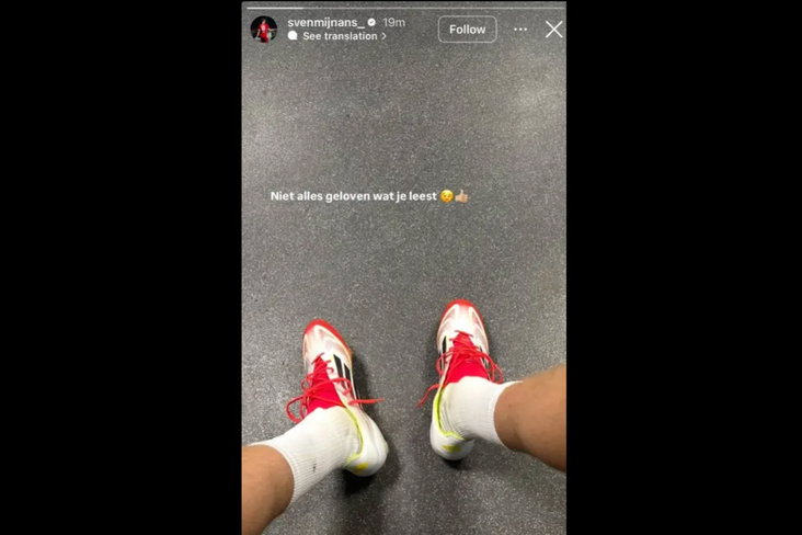 Sven Mijnans reageert op instagram