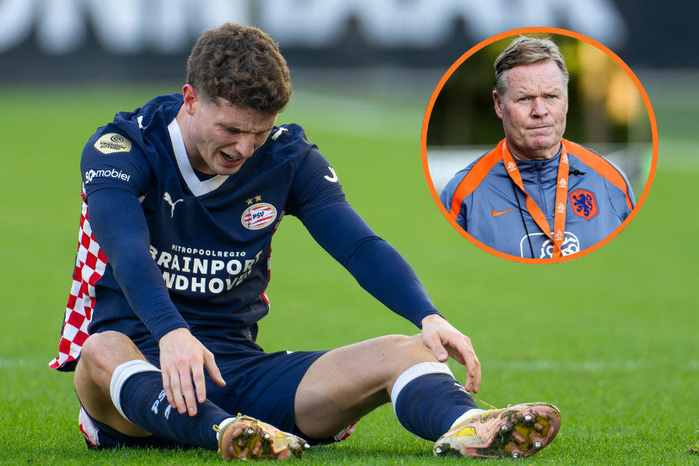 Guus Til, met in de inzet Ronald Koeman