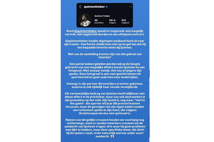 Reality FBI meldt dit over Quinten Timber