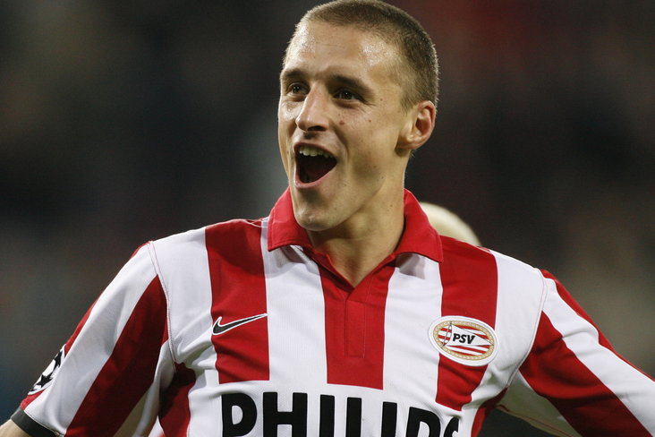Timmy Simons in het shirt van PSV
