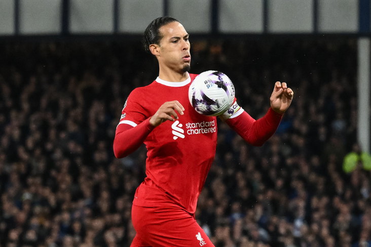 Virgil van Dijk tegen Everton