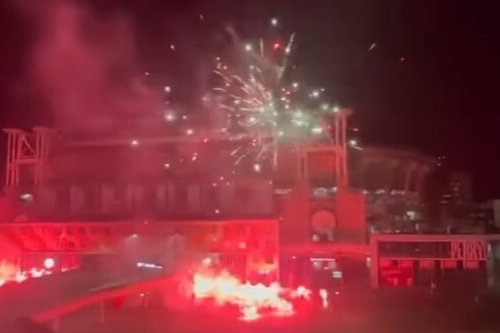 Vuurwerk bij de Johan Cruijff Aren A