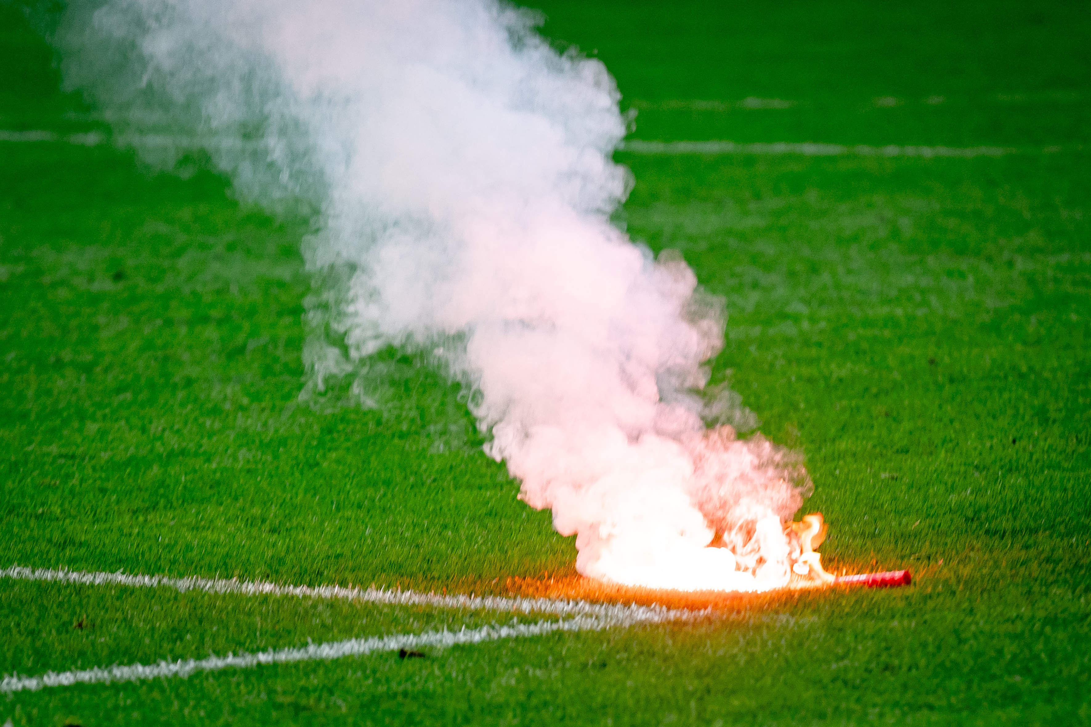 Vuurwerk op het veld