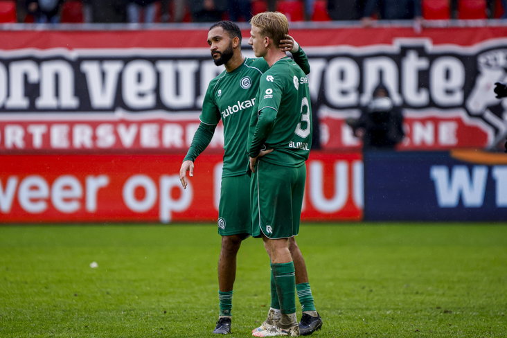 Thijmen Blokzijl en Marvin Peersman balen