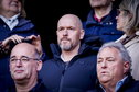 Erik ten Hag op de tribune bij FC Twente