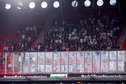 Telstar-supporters in het uitvak bij FC Twente