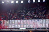 Telstar-supporters in het uitvak bij FC Twente