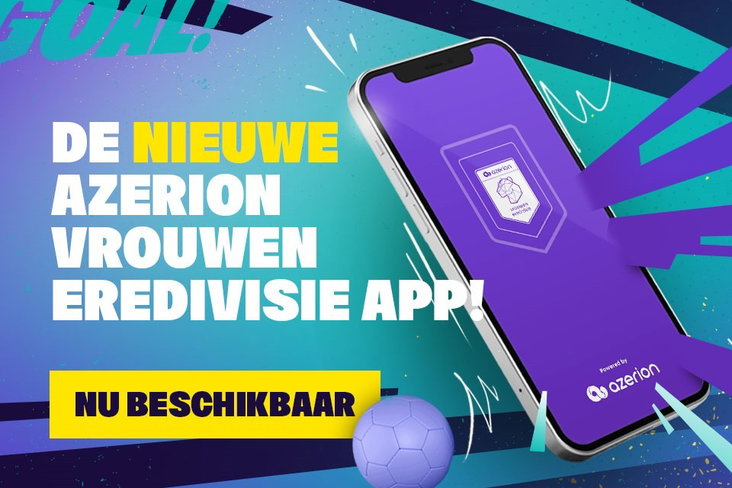 De Azerion Vrouwen Eredivisie App is vanaf nu te downloaden