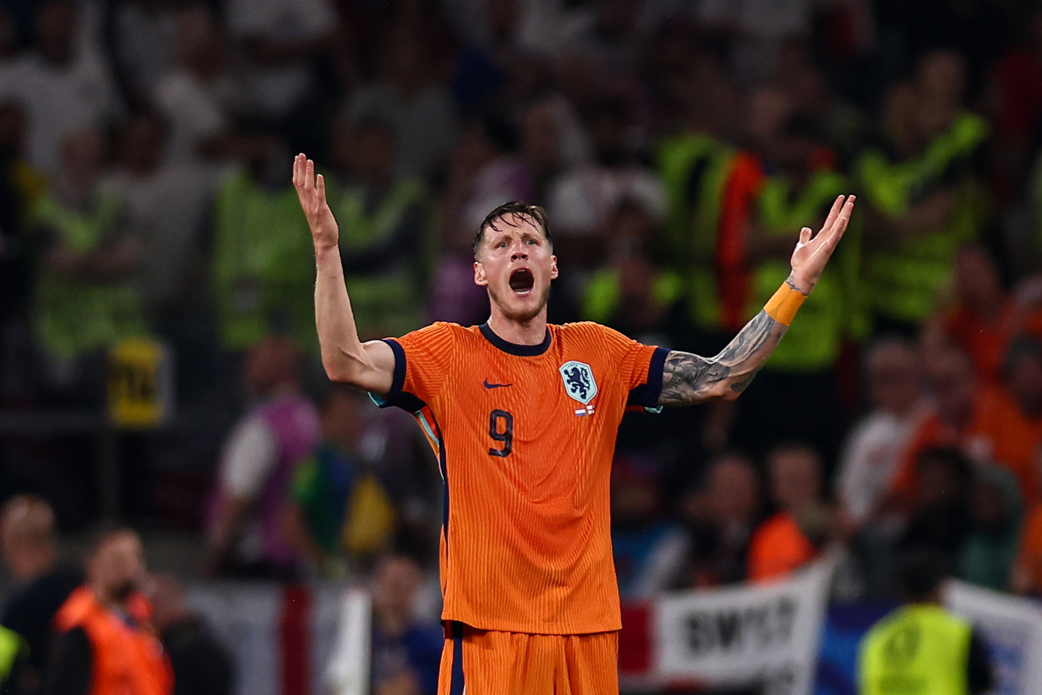 Wout Weghorst op het EK tegen Engeland