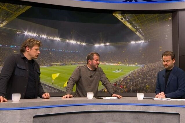 Youri Mulder, Rafael van der Vaart en Wytse van der Goot bij Ziggo Sport