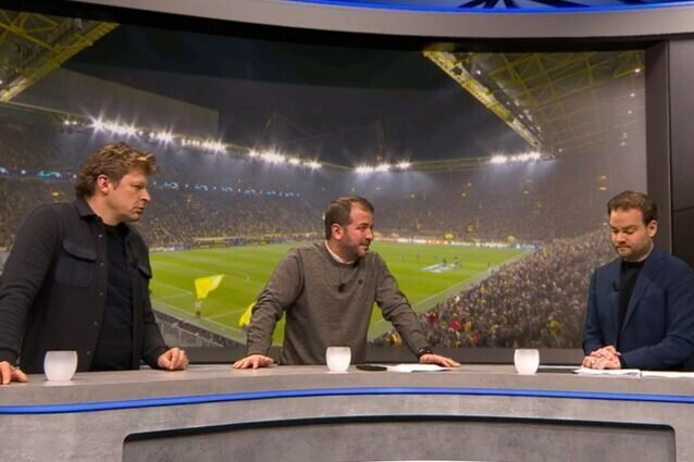 Youri Mulder, Rafael van der Vaart en Wytse van der Goot bij Ziggo Sport