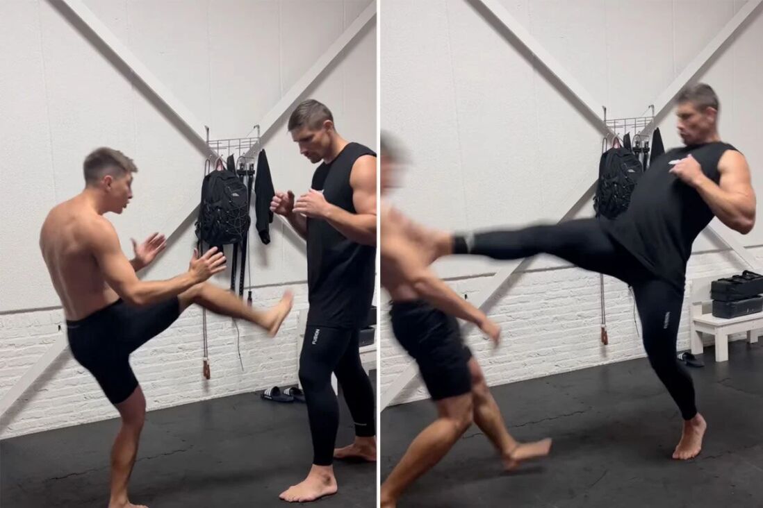 Rico Verhoeven laat zn maatje even vliegen