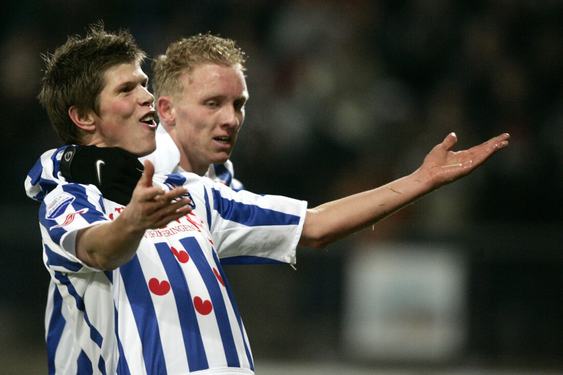 Klaas-Jan Huntelaar en Henrico Drost bij SC Heerenveen