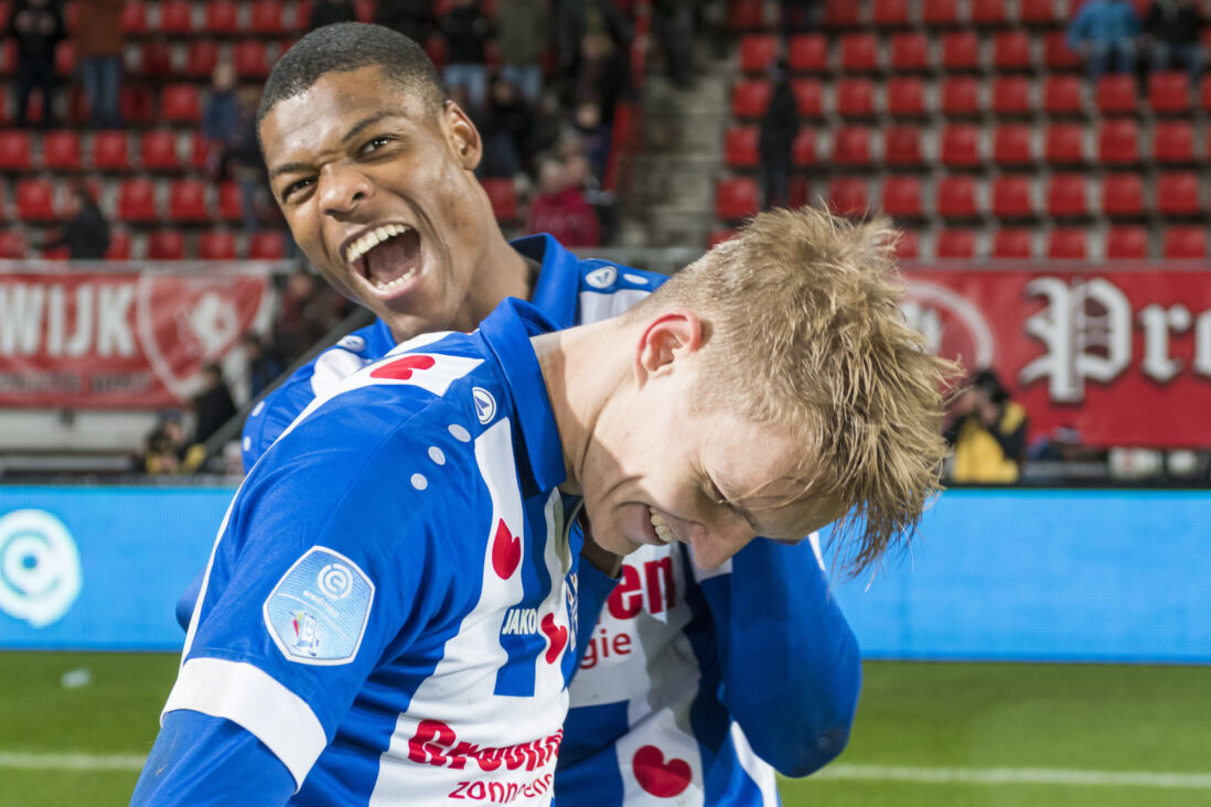Denzel Dumfries bij SC Heerenveen in 2017