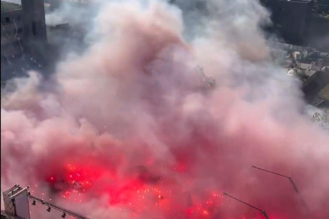 Vuurwerk op Het Stadhuisplein