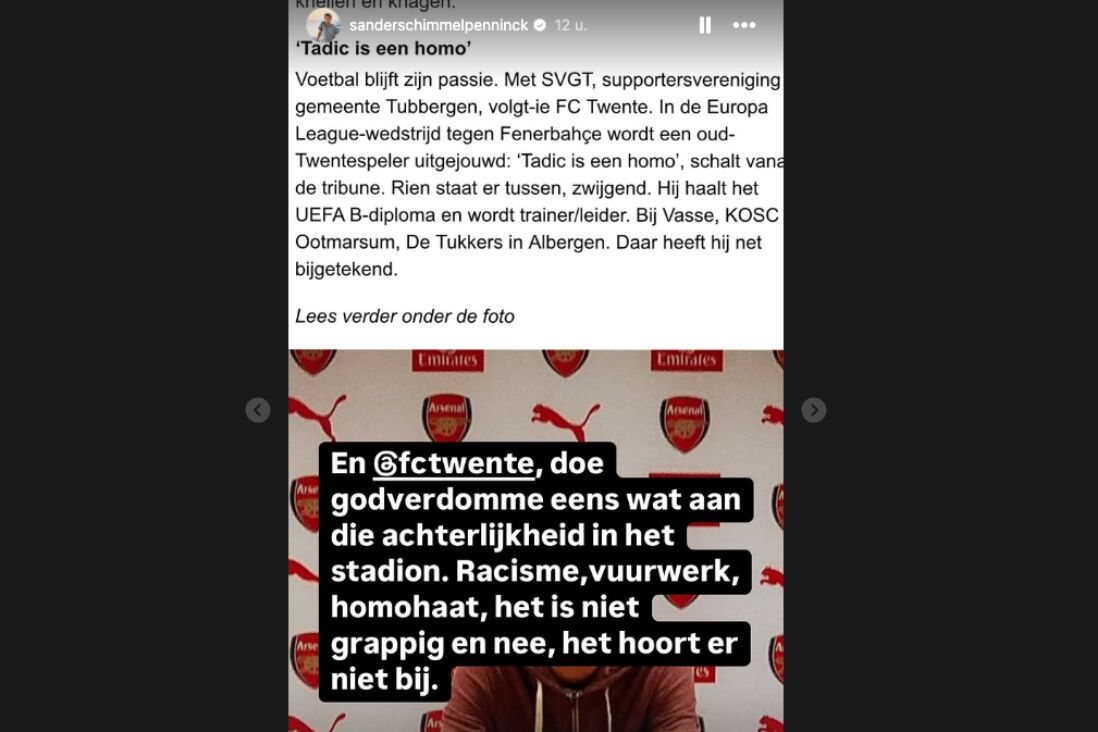 De post van Sander Schimmelpenninck over FC Twente
