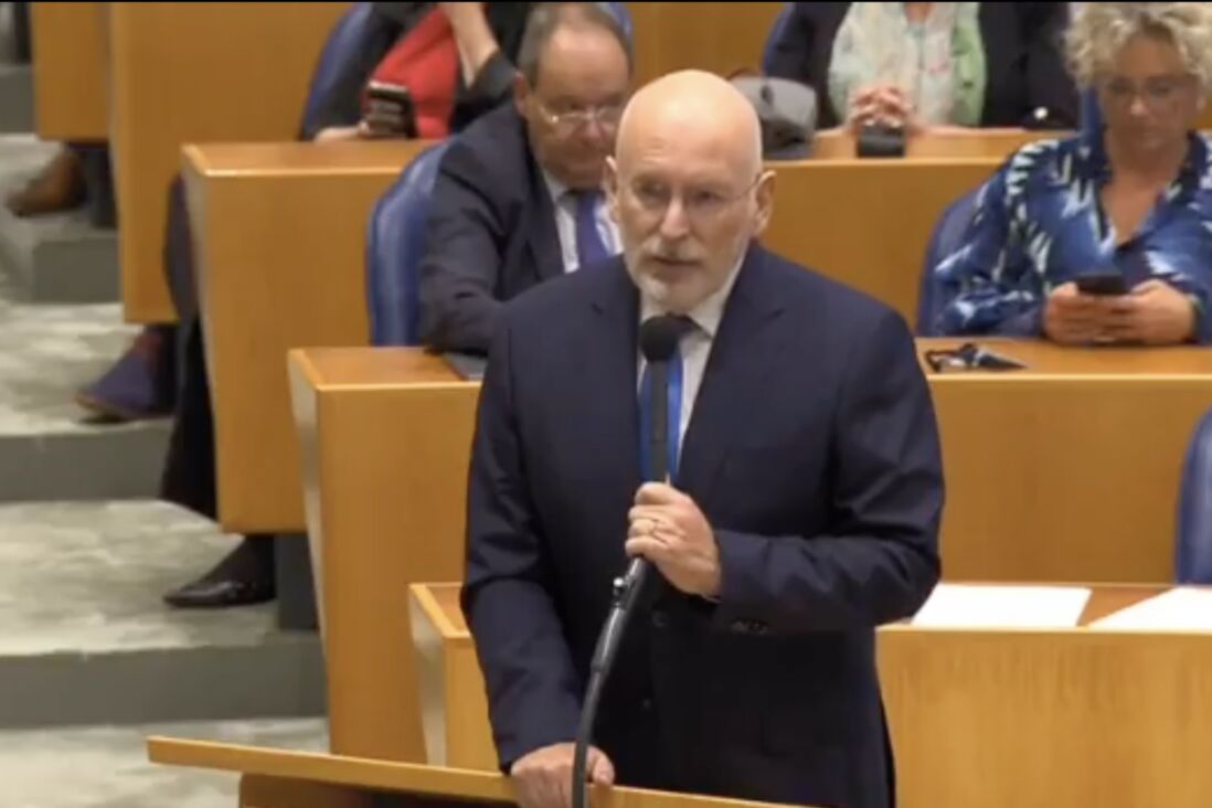 Frans Timmermans tijdens het debat