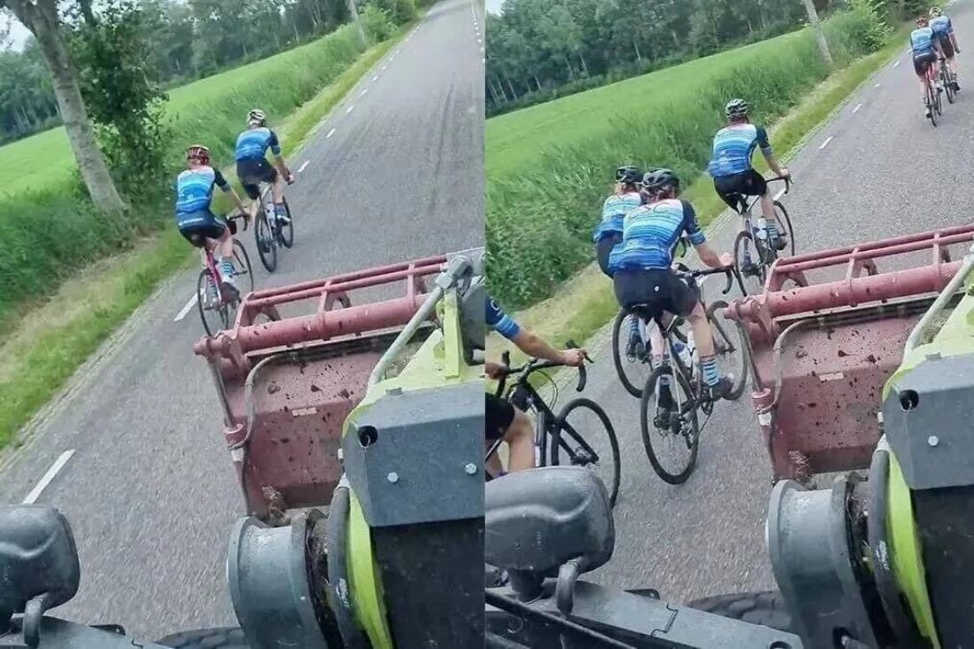 Boer Tom is woest op de wielrenners