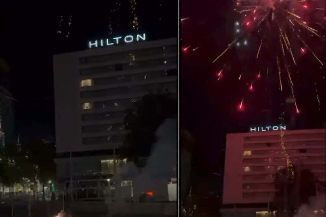 Aston Villa wordt getrakteerd op vuurwerk in de nacht