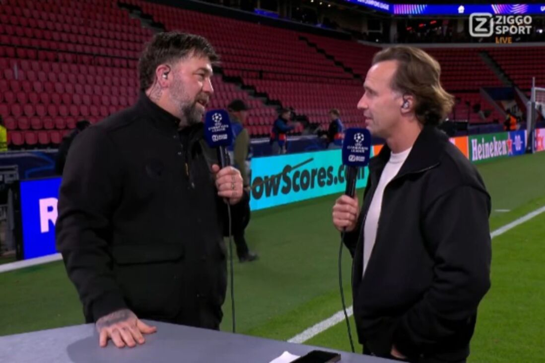 Theo Janssen en Boudewijn Zenden na PSV-Napoli