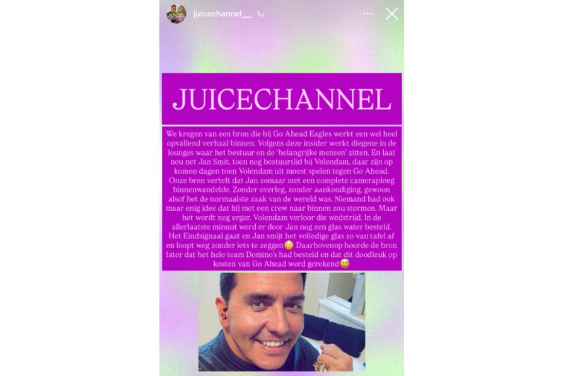 De post van Juicechannel over Jan Smit