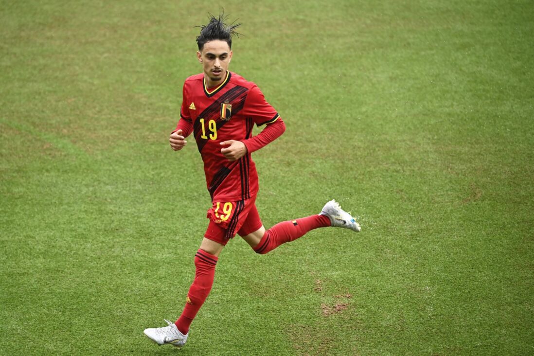 Othmane Boussaid in het shirt van Jong België