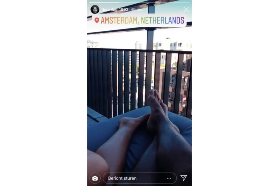 De Instagram Story van Benjamin van Leer