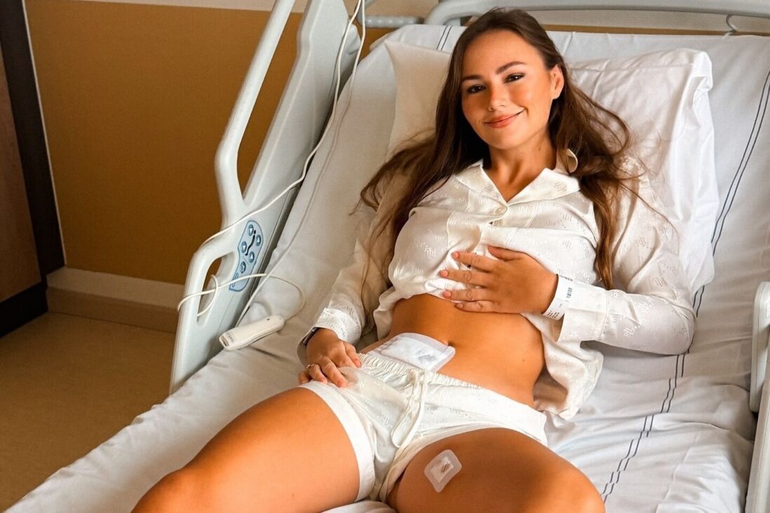 Puck Moonen na haar operatie