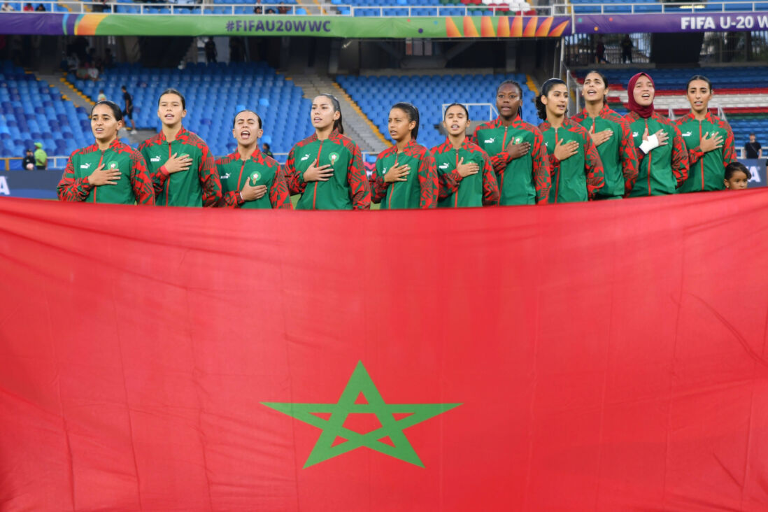 De speelsters van Marokko op het WK Onder 20