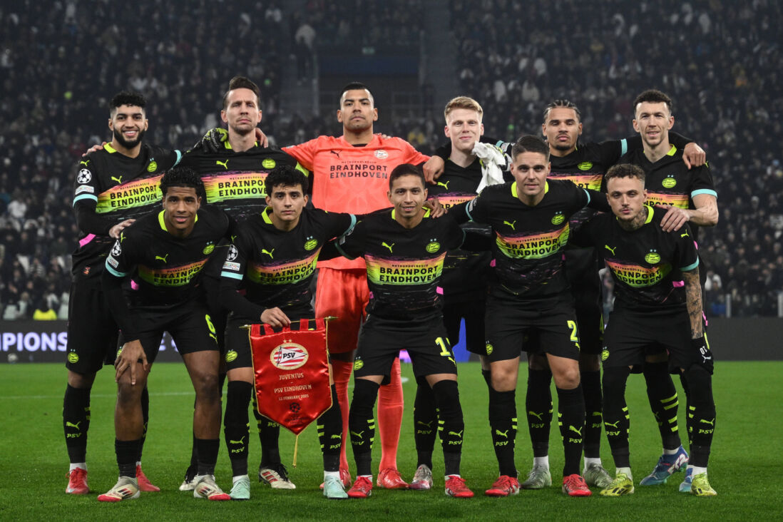 PSV voor de wedstrijd tegen Juventus